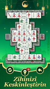 Mahjong Solitaire Oyun Arayüzü ve Oynanış Görüntüsü